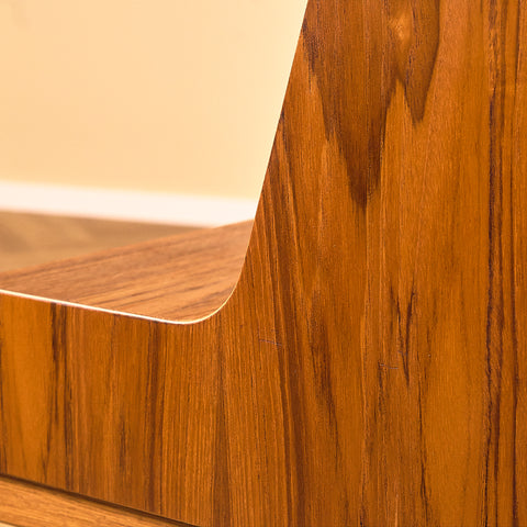 Swedish bedside table in teak and oak