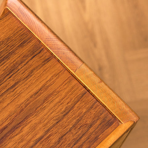 Swedish bedside table in teak and oak