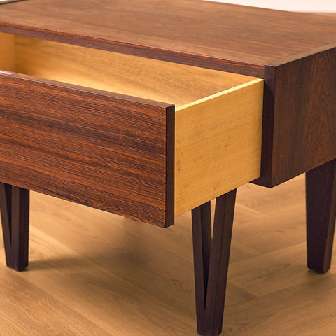 Swedish side table in Santos rosewood by Svenska Möbelfabriken