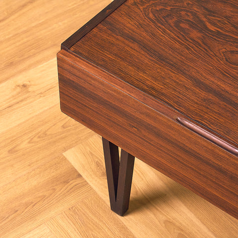 Swedish side table in Santos rosewood by Svenska Möbelfabriken