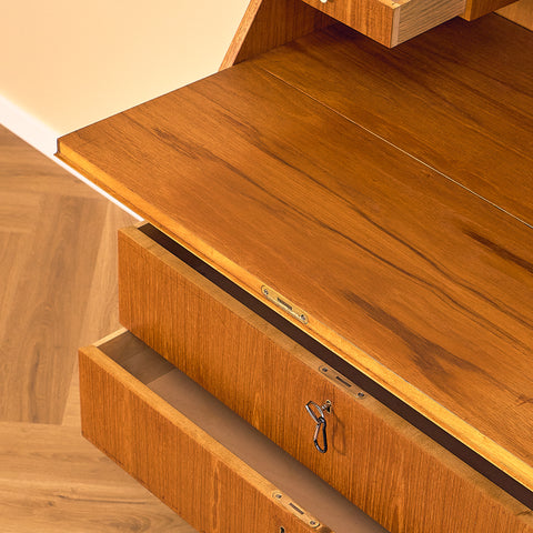 Teak Secretary Writing Desk