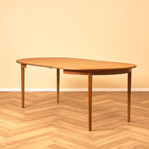 Swedish round dining table in teak