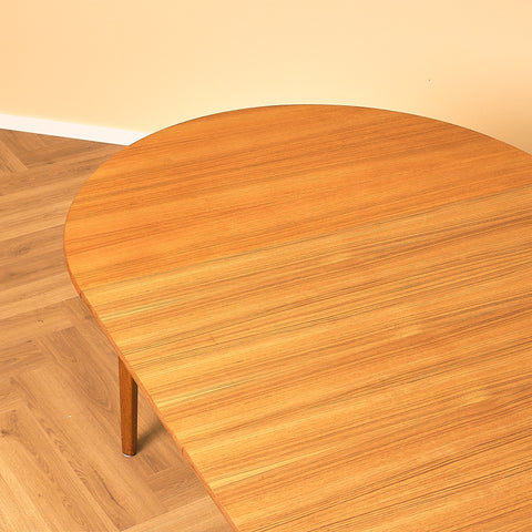 Swedish round dining table in teak