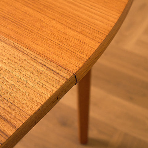 Swedish round dining table in teak