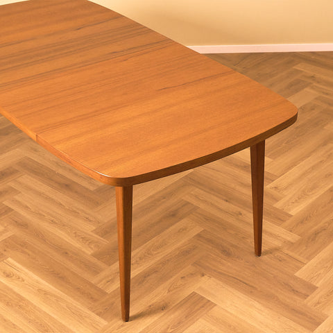 Swedish square dining table in teak by AB Möbelfabriken Linden