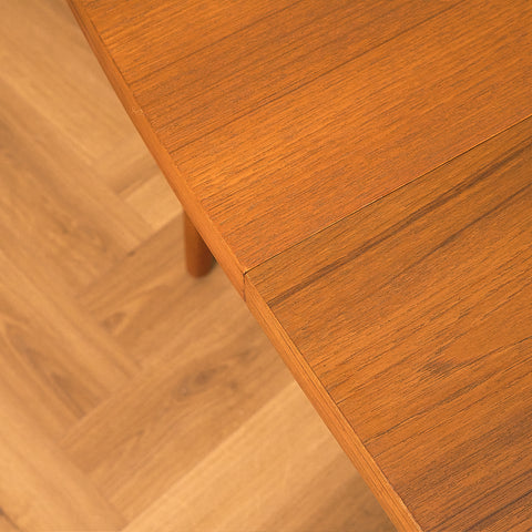 Swedish square dining table in teak by AB Möbelfabriken Linden