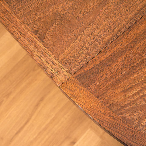 Swedish round dining table in teak by Nils Jonsson for Troeds