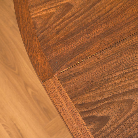 Swedish round dining table in teak by Nils Jonsson for Troeds