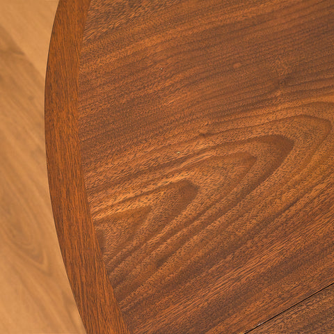 Swedish round dining table in teak by Nils Jonsson for Troeds