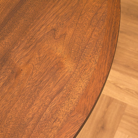 Swedish round dining table in teak by Nils Jonsson for Troeds