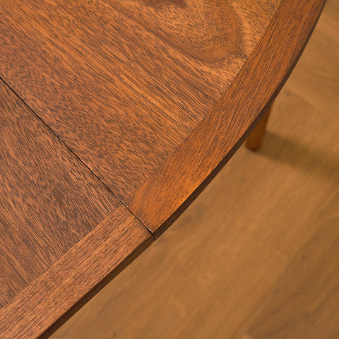 Swedish round dining table in teak by Nils Jonsson for Troeds