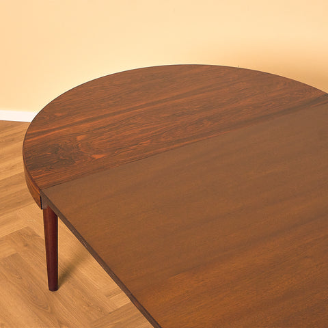 Danish round dining table in Santos rosewood by Villy Schou Andersen