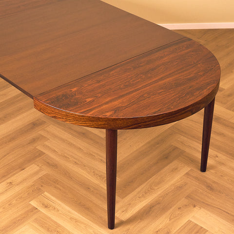 Danish round dining table in Santos rosewood by Villy Schou Andersen