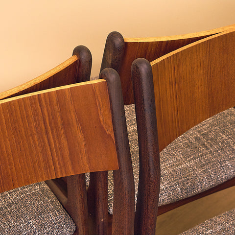 P. Westergaard Møbelfabrik Teak and Walnut Dining Chair