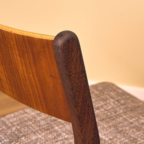 P. Westergaard Møbelfabrik Teak and Walnut Dining Chair