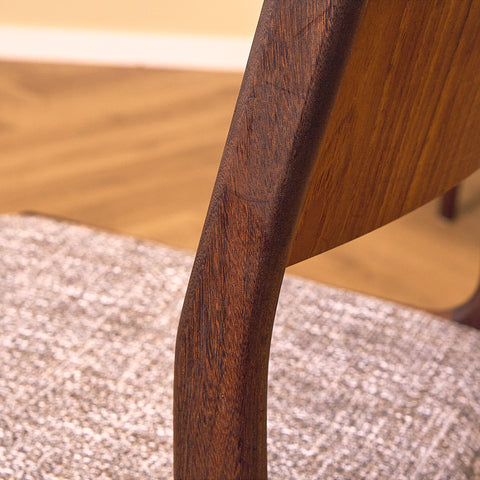 P. Westergaard Møbelfabrik Teak and Walnut Dining Chair