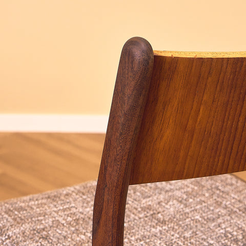 P. Westergaard Møbelfabrik Teak and Walnut Dining Chair