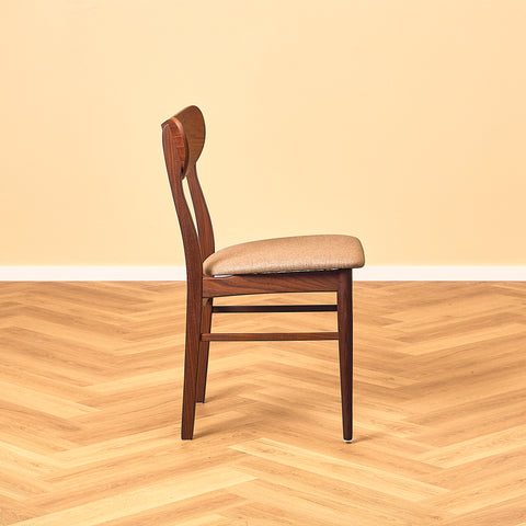 Danish Dark Teak and Walnut Dining Chair