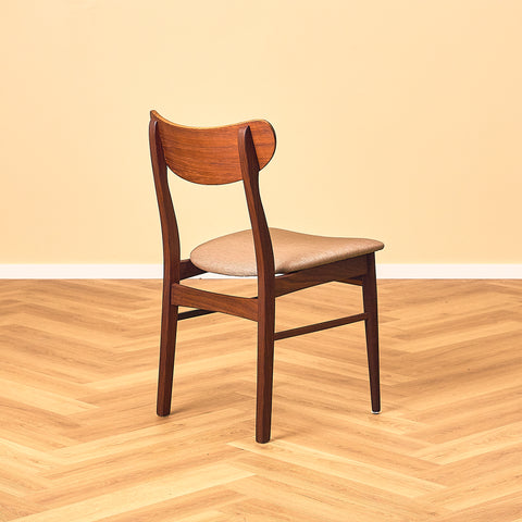 Danish Dark Teak and Walnut Dining Chair