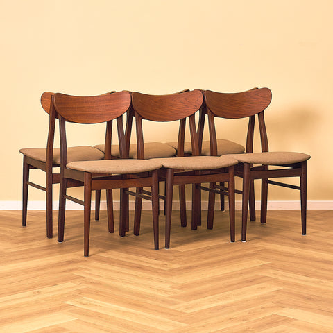 Danish Dark Teak and Walnut Dining Chair
