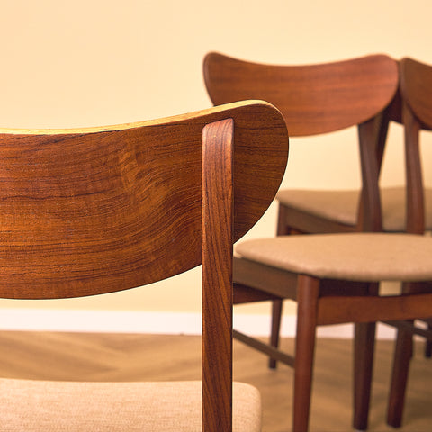 Danish Dark Teak and Walnut Dining Chair