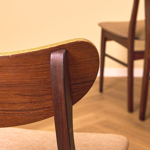 Danish Dark Teak and Walnut Dining Chair