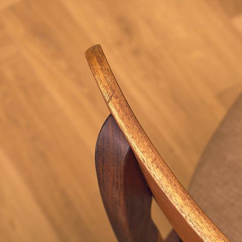 Danish Dark Teak and Walnut Dining Chair