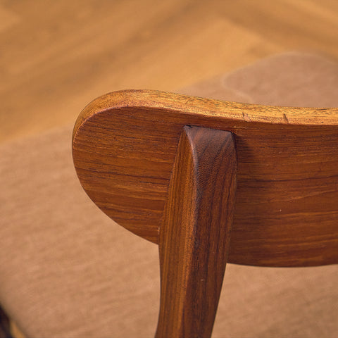 Danish Dark Teak and Walnut Dining Chair