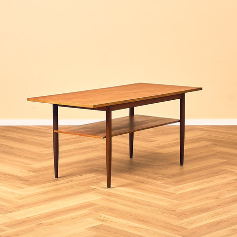 Danish coffee table in teak and walnut