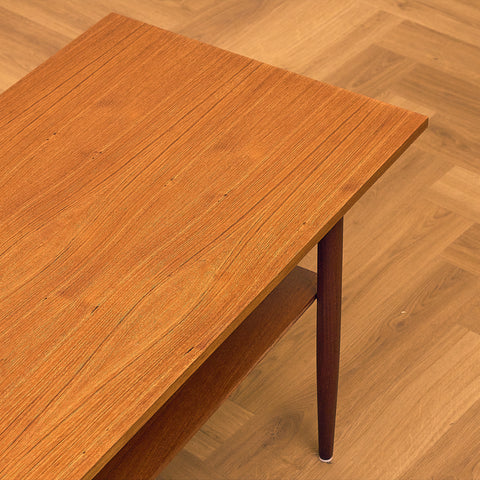 Danish coffee table in teak and walnut