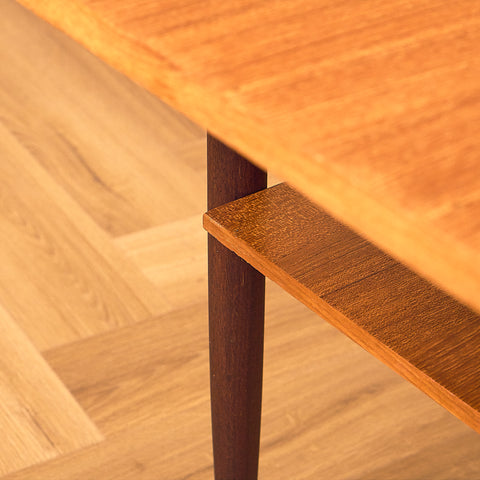 Danish coffee table in teak and walnut