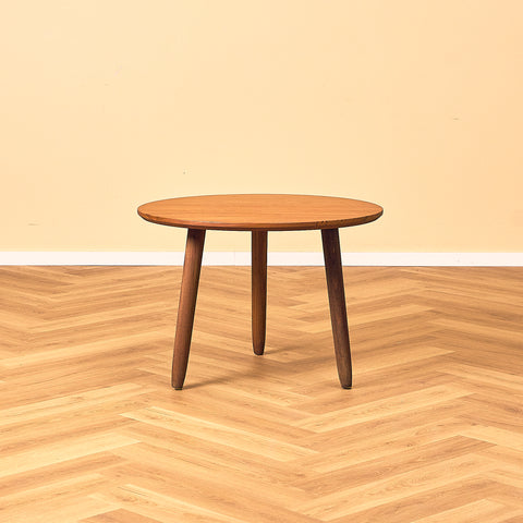 Danish small coffee table in teak and walnut