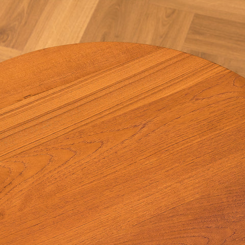 Danish small coffee table in teak and walnut