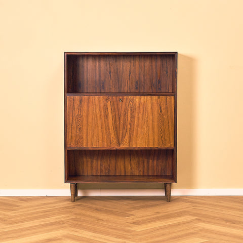 Santos Rosewood Bookshelf with Bar Compartment