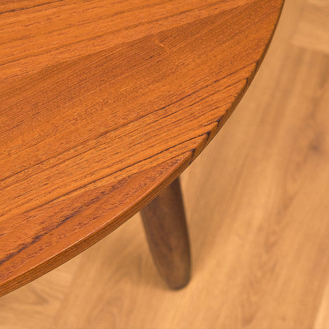 Danish small coffee table in teak and walnut