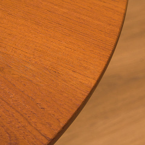Danish small coffee table in teak and walnut