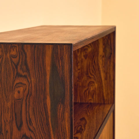 Santos Rosewood Bookshelf with Bar Compartment