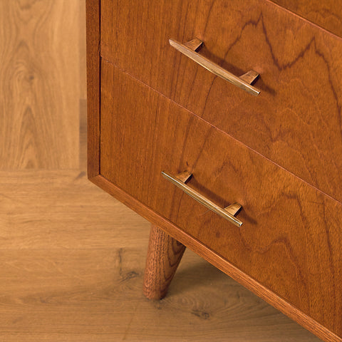Danish Teak Chest of Drawers with Oak Legs