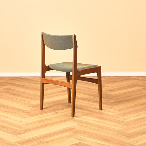 Danish dining chairs in teak by Erik Buch for Nova Stolefabrik