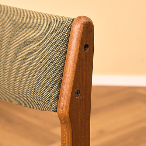 Danish dining chairs in teak by Erik Buch for Nova Stolefabrik