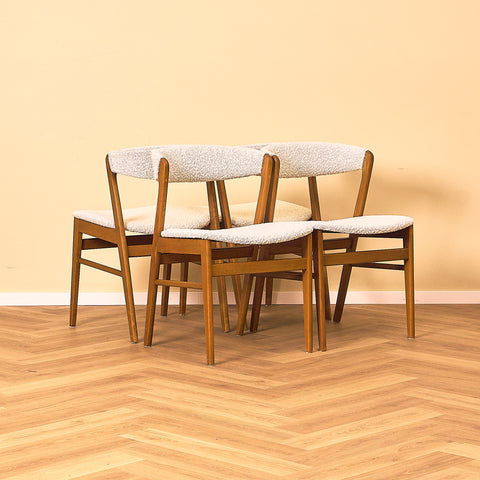 Danish dining chairs in beech by Saxkjøbing Savvaerk & Stolefabrik