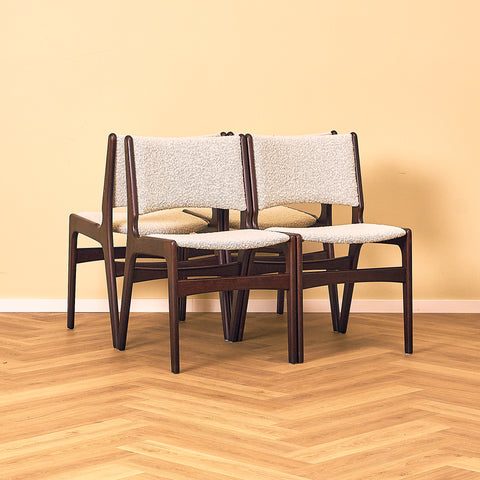 Danish dining chairs in stained oak by Erik Buch, model 89