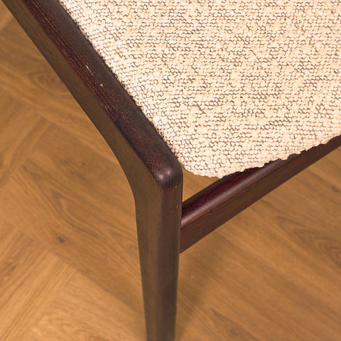 Danish dining chairs in stained oak by Erik Buch, model 89