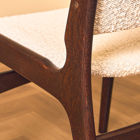 Danish dining chairs in stained oak by Erik Buch, model 89