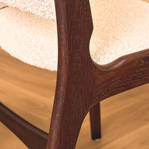 Danish dining chairs in stained oak by Erik Buch, model 89