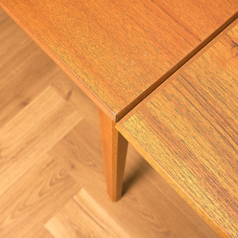 Square Teak Dining Table with Pull-out Leaves