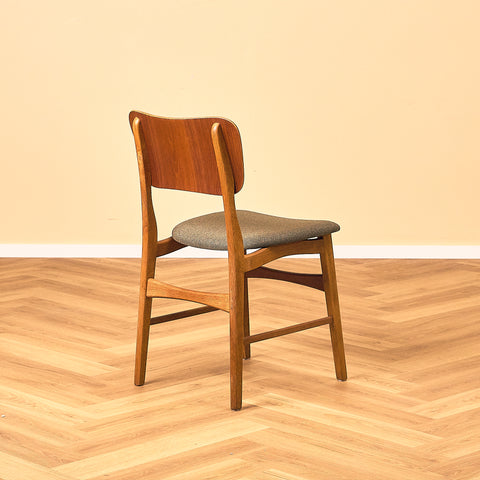 Danish dining chairs in teak and oak by Ib Kofod-Larsen
