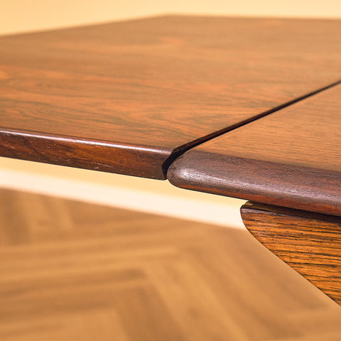 Danish Santos Rosewood Extendable Dining Table