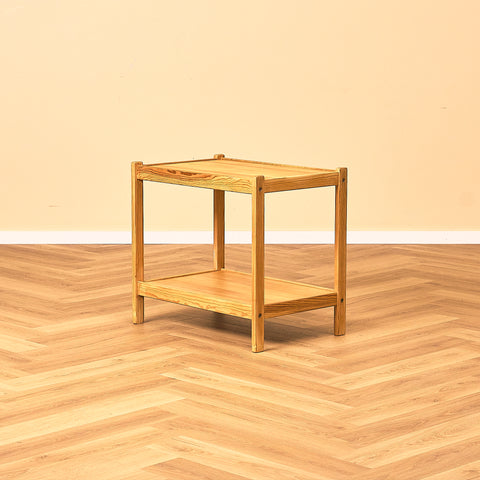 Mid-century side table in pine