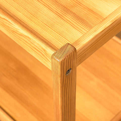 Mid-century side table in pine